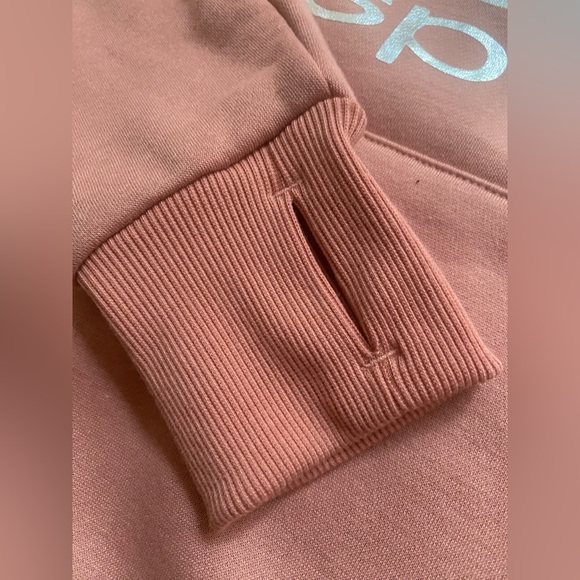 BEBE Sweatshirt Sport B Logo Hoodie Women’s Size 1X Rose Dust NWT Activewear - Picture 5 of 9